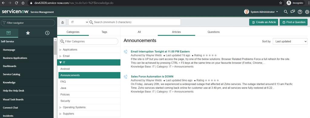 Microsoft Search with Service Now Graph Connector